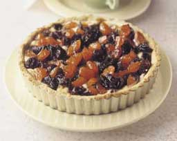 Dried Plum, Apricot, Goat Cheese Tart with Walnut
