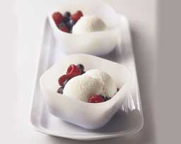 Mascarpone Sherbet with Macerated Berries