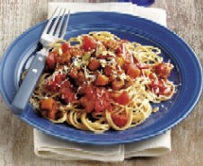 Organic Pumpkin and Pasta with Tomato-Chipotle Sauce