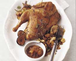 Pheasant with Fennel-Bacon Dressing