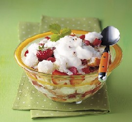 Strawberry Rhubarb Tapioca Trifle