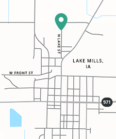 Map of Lake Mills, IA