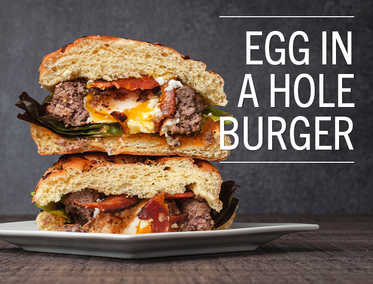 Egg in a Hole Burger