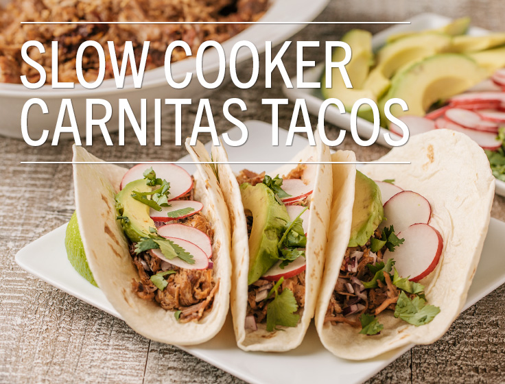 Slow Cooker Pork Carnitas Tacos