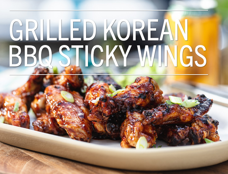 Grilled Korean BBQ Sticky Wings