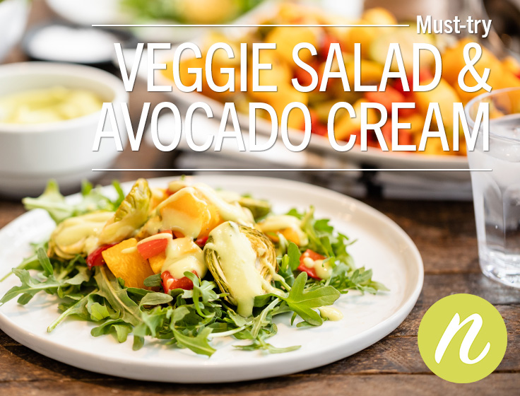 Veggie Salad with Avocado Cream