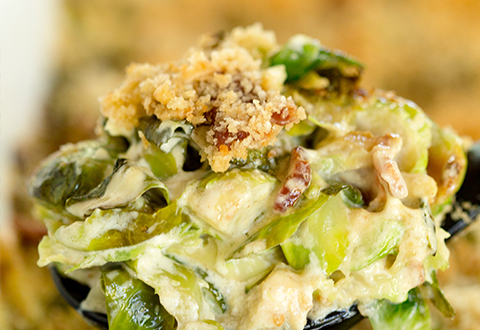 Bacon & Brussels Sprout Gratin