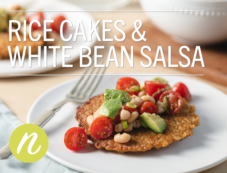 Rice Cakes & White Bean Salsa