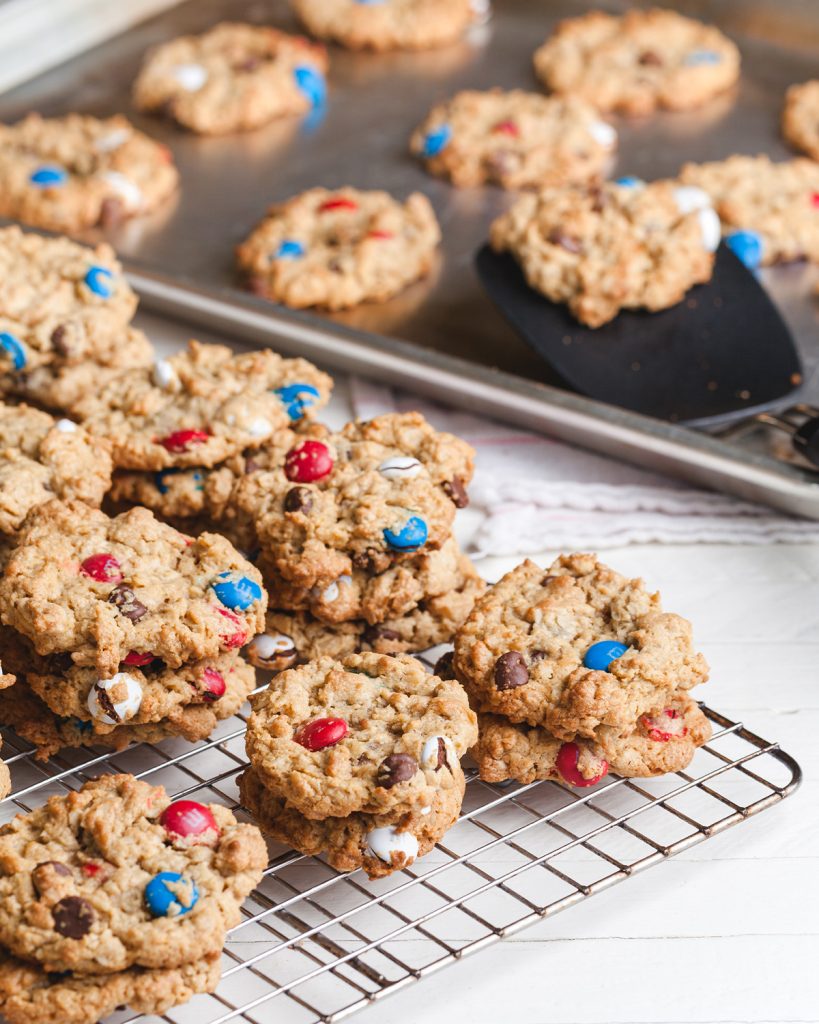 Red, White & Blue Monster Cookies
