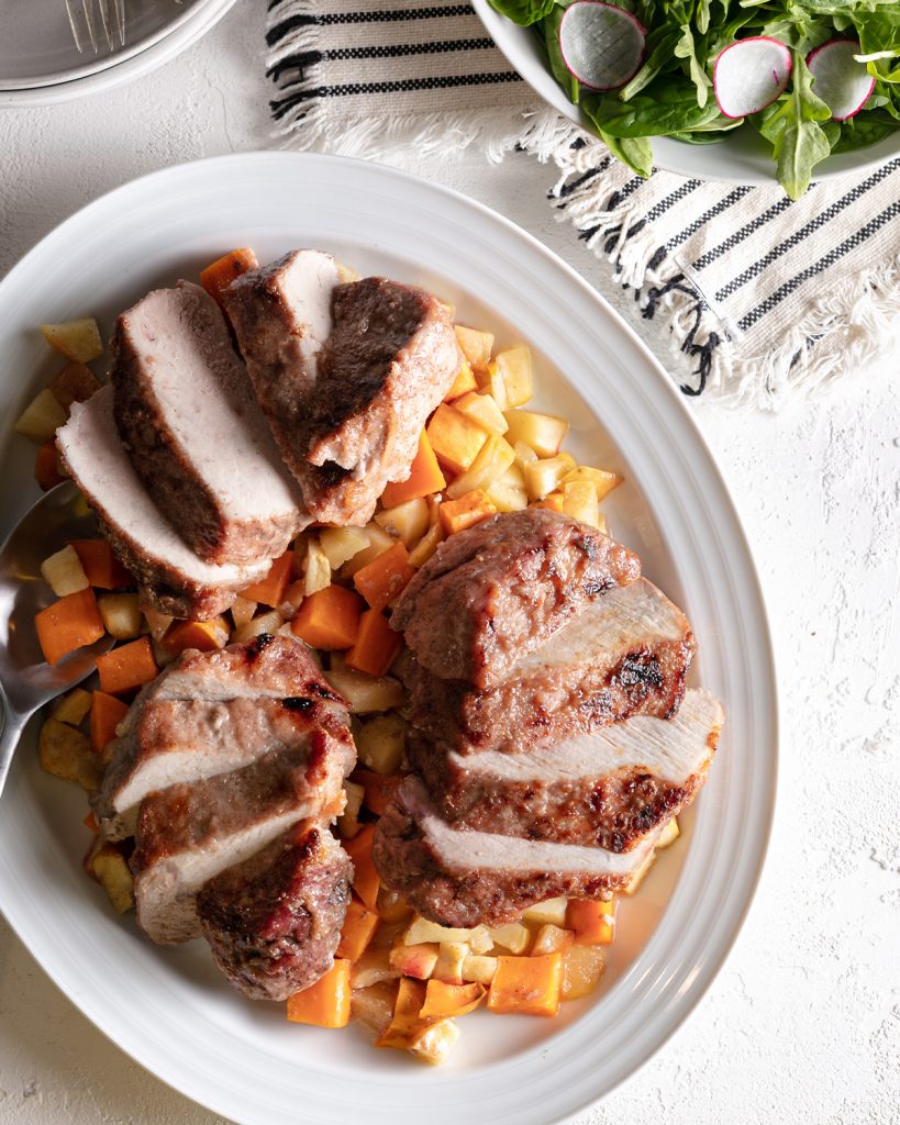 Pork Chops with Apples & Sweet Potatoes
