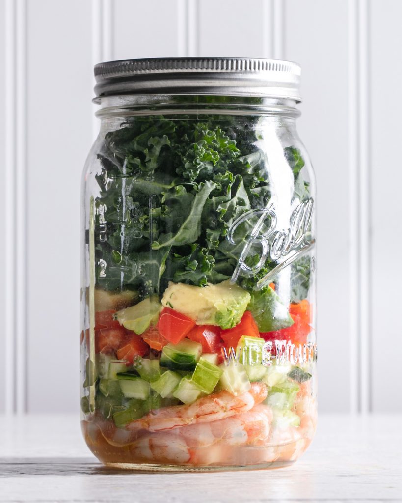 Baby Kale Salad with Shrimp