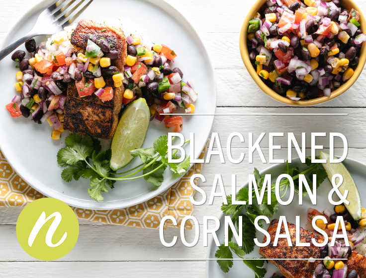 Blackened Salmon & Corn Salsa