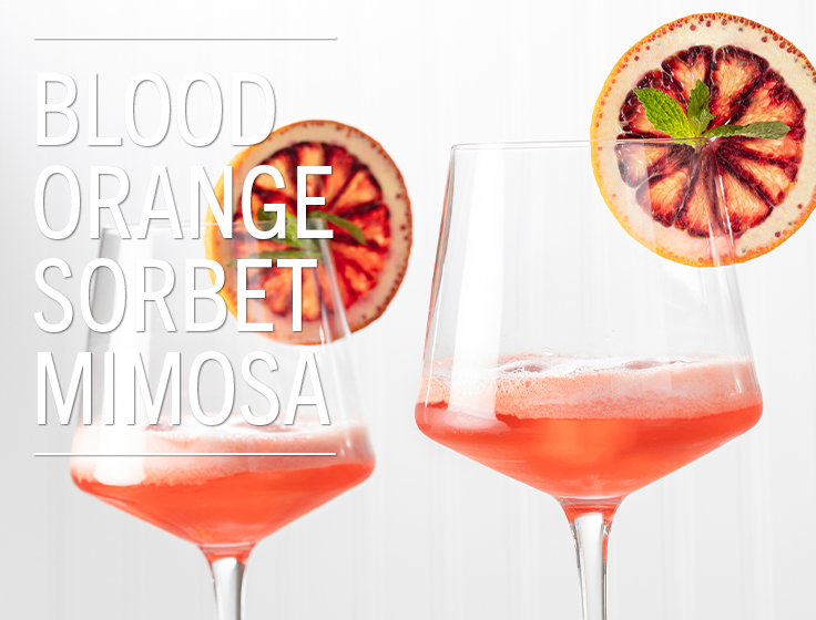 Blood Orange Sorbet Mimosa