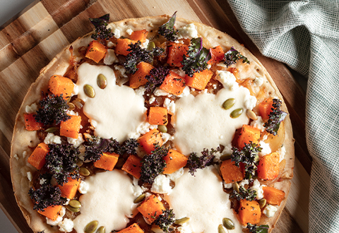 Spooky Squash & Goat Cheese Pizza