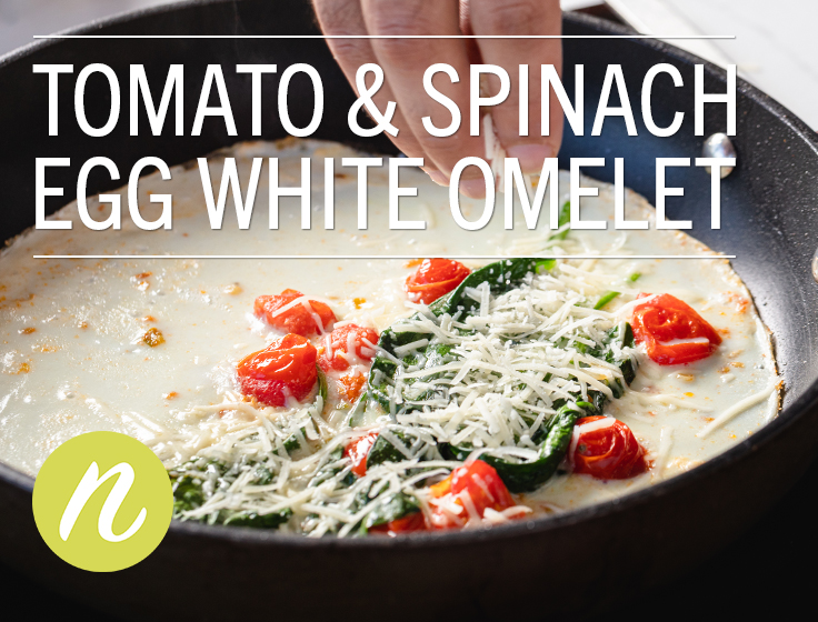 Tomato & Spinach Egg White Omelet
